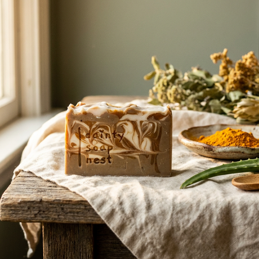 Aloe | Moisturising & brightening turmeric soap bar