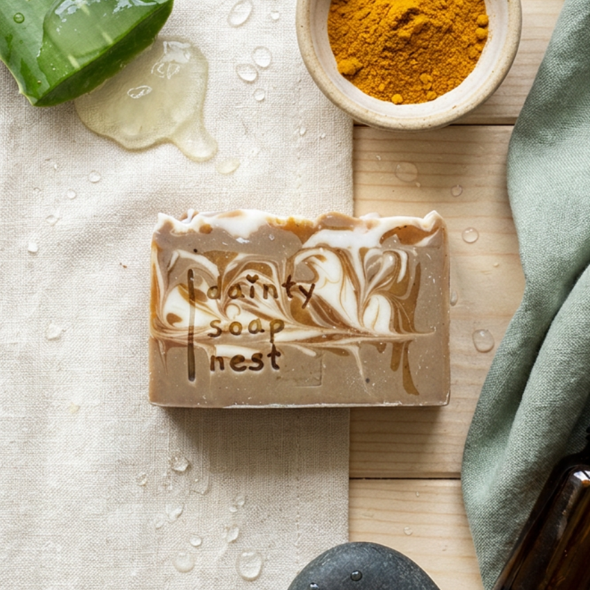 Aloe | Moisturising & brightening turmeric soap bar