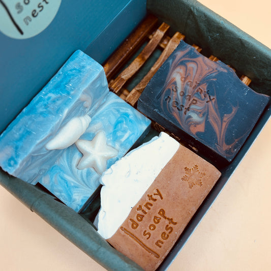 Premium Natural Soap Eco Gift Box  | Essential oil soaps for face & body
