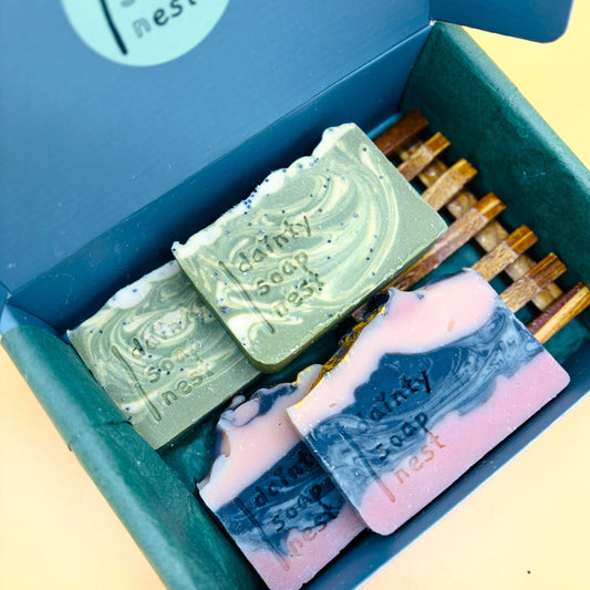 5-item handcrafted gift box  | All-natural fragranced soap bars