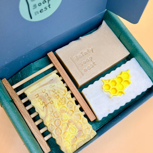 Coconut natural soap gift box | unscented vegan bar soap