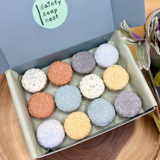 Dainty Dew Soap Gift Box | Set of 12 Artisanal Natural Soaps
