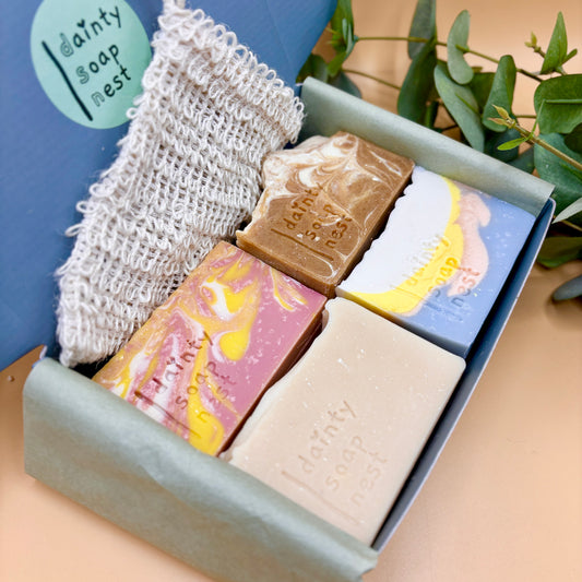 Coconut soap gift box | unscented natural soap bars